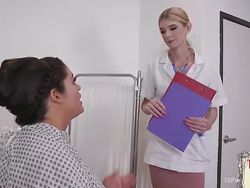 Pussylicking nurse ts pleasures her patient