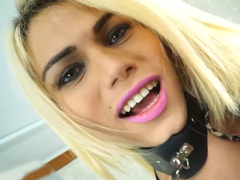 800px x 600px - Pretty blonde latina tgirl Nicoly Sache POV blowjob and anal pounding -  Shemale Porn