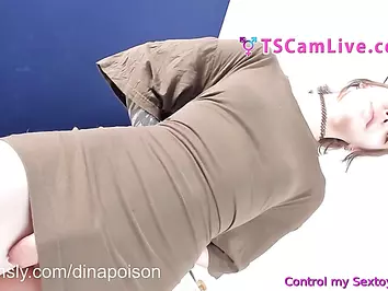 Captivating Trap Female SheBabe flogging her prick at Live Webcam Show Part 2