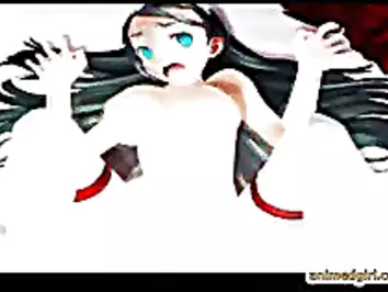 3D tranny hentai gets sucking her cock