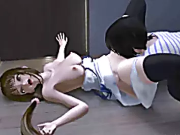 Sexy 3D anime japanese shemale sucking dick